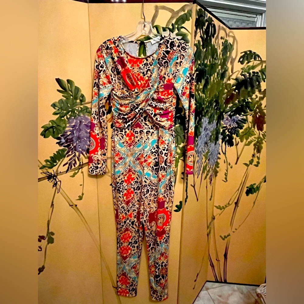 Flounce London Multi-color jumpsuit size 6.